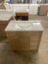 Winsome 36 in. Bath Vanity Cabinet with Cultured Marble Top in Sand
