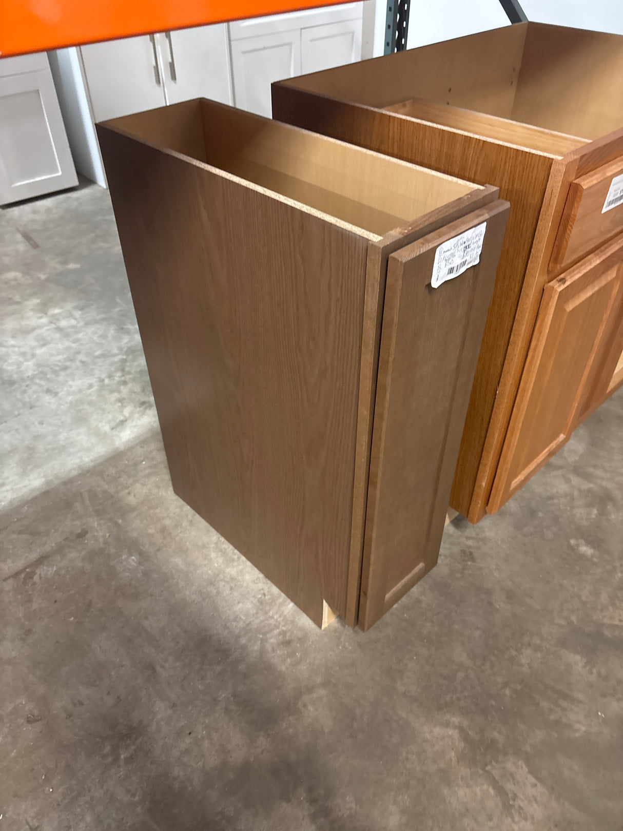 Sinclair 9 in. W x 24 in. D x 34.5 in. H Assembled Full Height Door Base Kitchen Cabinet in Shaker Saddle Oak