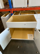 Shaker Satin White Stock Assembled Sink Base Kitchen Cabinet (36 in. x 34.5 in. x 24 in.)