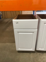 Hampton 18 in. W x 24 in. D x 34.5 in. H Assembled Double Trash Can Base Cabinet in Satin White