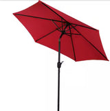 7.5 ft. Aluminum Market Tilt Patio Umbrella in Red