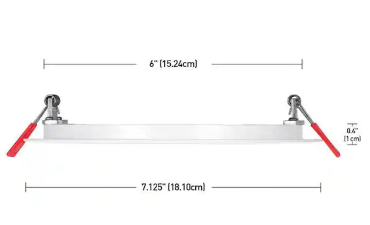 Ultra Slim 6 in. Adjustable CCT Canless New Construction & Remodel IC Rated Indoor/Outdoor LED Recessed Light Kit