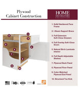 24 in. W x 21 in. D x 34.5 in. H Ready to Assemble Plywood Shaker Base Kitchen Cabinet in Dove Gray