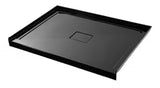 GB-2527-112-BL 48 in. x 32 in. Alcove Acrylic Shower Pan Base in Glossy Black with Center Drain, Drain Included