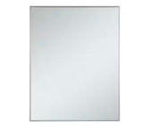 Timeless Home 36 in. W x 48 in. H x Contemporary Metal Framed Rectangle Silver Mirror