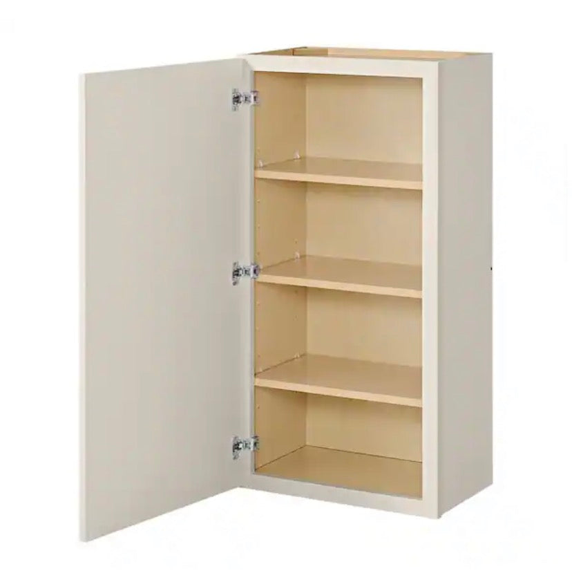 Leyton 21 in. W x 12 in. D x 42 in. H Ready to Assemble Plywood Slim Shaker Wall Kitchen Cabinet in Antique White