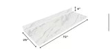 6 ft. L x 25 in. D Engineered Composite Countertop in Calcutta Blanc with Satin Finish