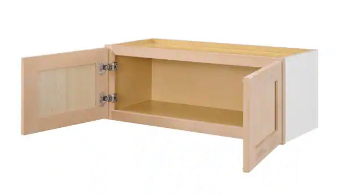 30 in. W x 12 in. D x 12 in. H Ready to Assemble Wall Bridge Kitchen Cabinet in Unfinished with CLICKREADY Technology