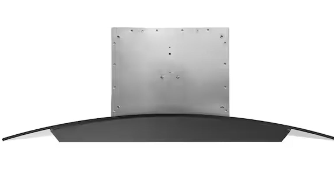 30 in. 350 CFM Convertible Island Mount Range Hood in Black Painted Stainless Steel with Glass and 2-Set Carbon Filter