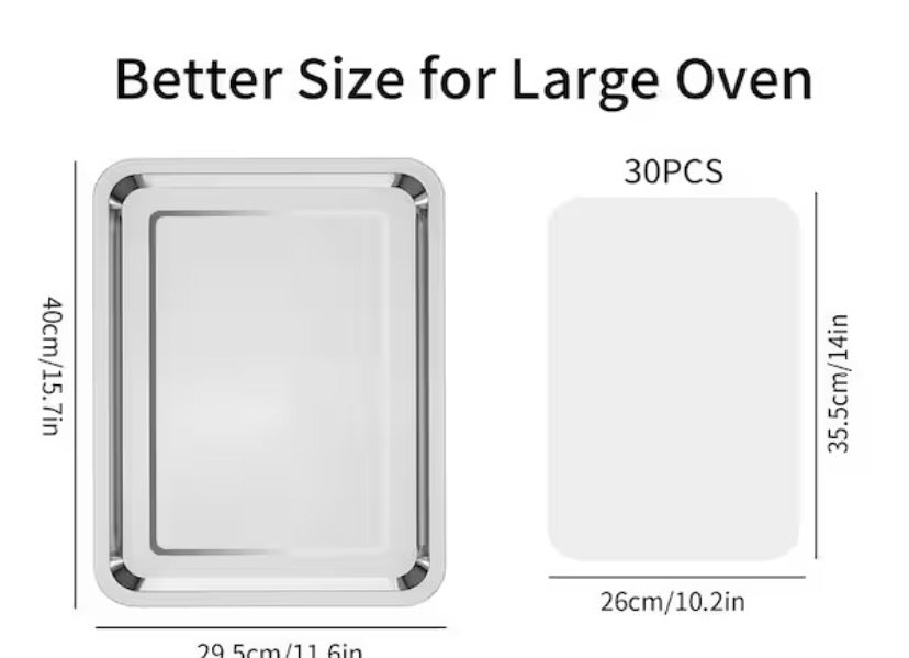 Oven Air Fryer Basket and Tray Set, 15.6in. Stainless Steel Baking Tray, Oil Drip Tray for Baking Grilling