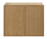 Leyton 30 in. W x 15 in. D x 24 in. H Ready to Assemble Plywood Slim Shaker Wall Bridge Kitchen Cabinet in White Oak