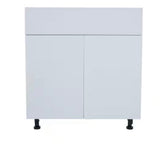 Radiance 30 in. W x 24 in. D x 34.5 in. H Ready to Assemble Slab Sink Base Kitchen Cabinet in White Gloss