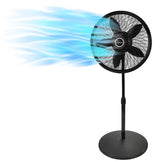 18 in. 3 Speed Oscillating Pedestal Fan with Adjustable Height, Easy Assembly, and Quiet Cooling for Any Room in Black