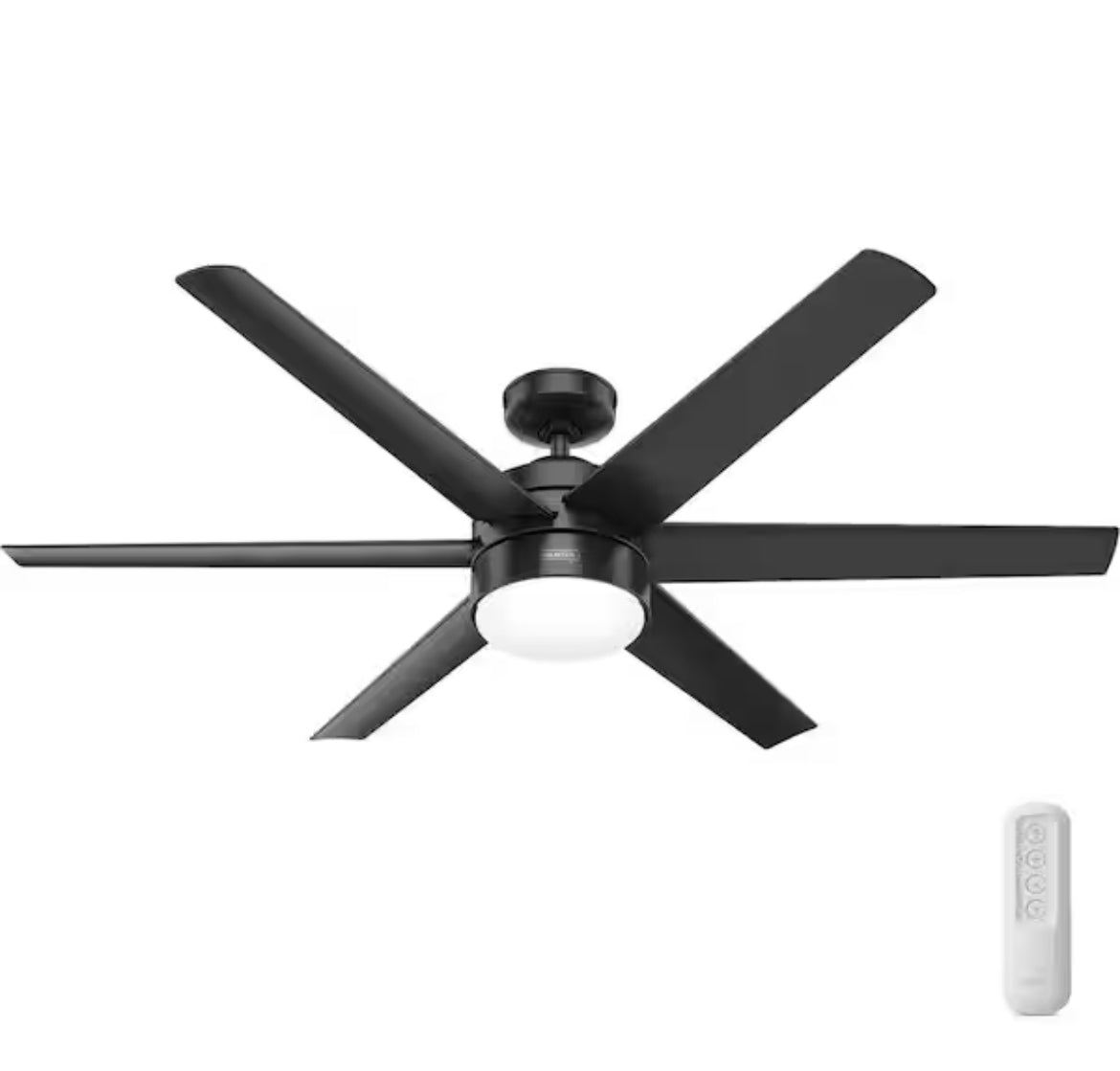 Invector 60 in. Indoor/Outdoor Matte Black Ceiling Fan with Light and Remote Control