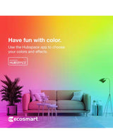 12in. Plug-In and Direct Wire RGBWIC Dynamic Color White Integrated LED Linkable Under Cabinet Light Powered by Hubspace