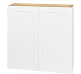 Avondale 36 in. W x 12 in. D x 36 in. H Ready to Assemble Plywood Shaker Wall Kitchen Cabinet in Alpine White