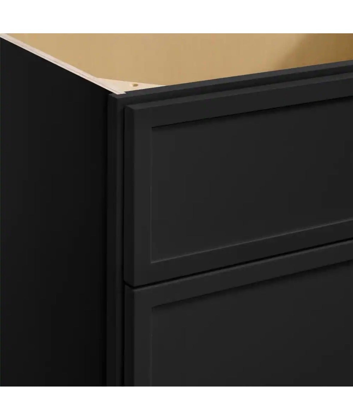 Leyton 30 in. W x 21 in. D x 34.5 in. H Ready to Assemble Plywood Slim Shaker Bath Sink Base Cabinet in Raven Black