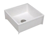 24 in. x 24 in. x 10 in. Service Mop Basin for 3 in. DWV in White