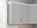 Avondale Shaker Dove Gray Quick Assemble Plywood 30 in Wall Cabinet (30 in W x 42 in H x 12 in D)