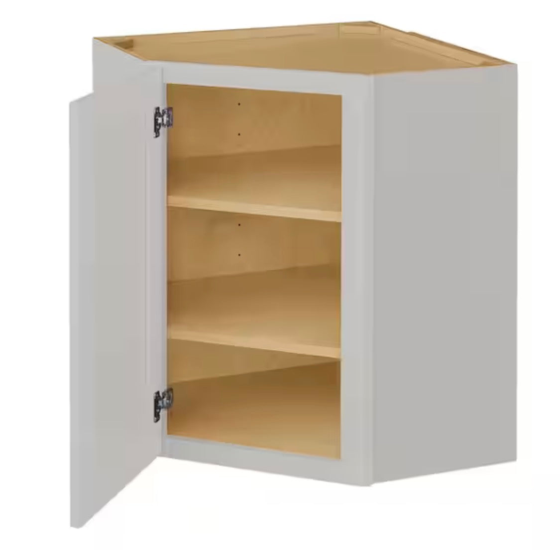 Avondale 24 in. W x 24 in. D x 30 in. H Ready to Assemble Plywood Shaker Diagonal Corner Kitchen Cabinet in Alpine White