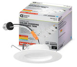 5/6 in. Integrated LED Recessed Retrofit Light Trim with Selectable Color Temperature, (4-Pack)