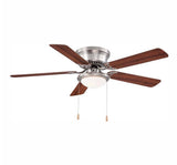 Hugger 52 in. LED Indoor Brushed Nickel Ceiling Fan with Light Kit