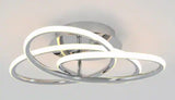 Swirl Butterfly 16 in. 1-Light Modern Chrome Integrated LED Flush Mount Ceiling Light Fixture for Kitchen or Bedroom
