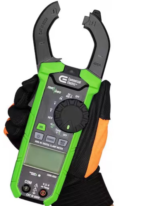 400 Amp AC True RMS Digital Clamp Meter with Temperature
