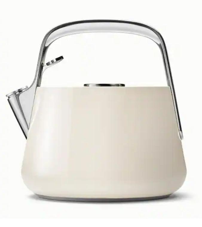 Stovetop Whistling Tea Kettle in Cream