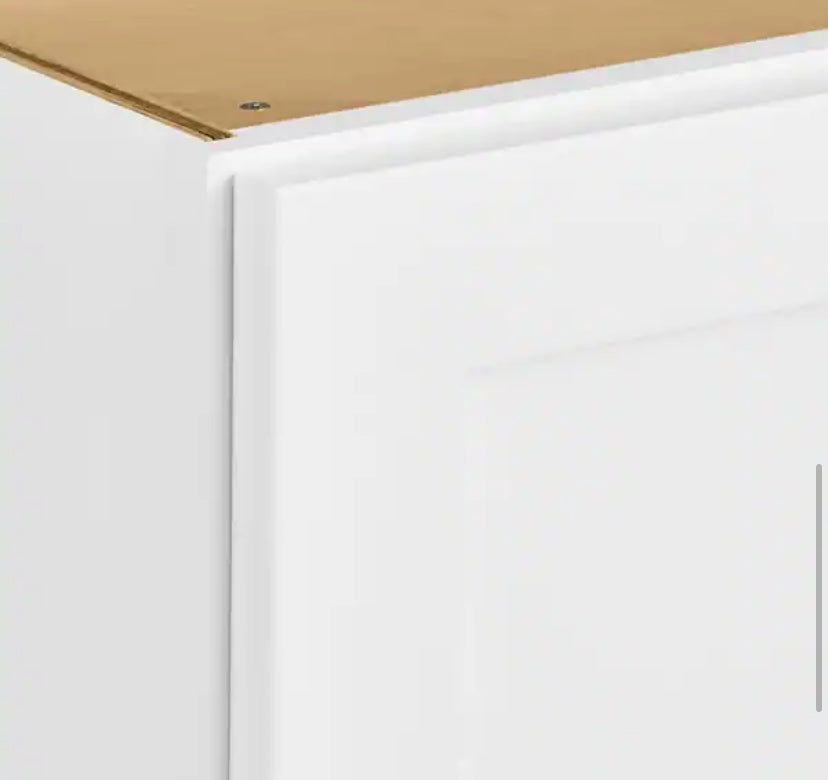 Avondale Shaker Alpine White Quick Assemble Plywood 36 in Wall Kitchen Cabinet (36 in W x 36 in H x 12 in D)