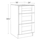 Richmond Vesuvius Gray Plywood Shaker Ready to Assemble Drwer Base Kitchen Cabinet Sft Cls 18 in W x 24 in D x 34.5 in H