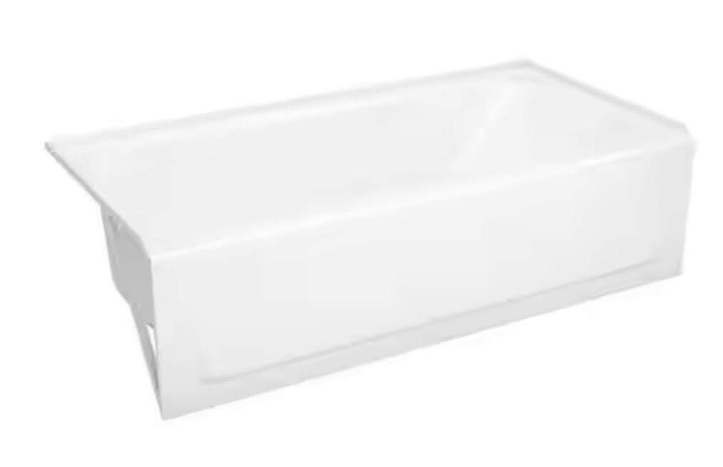 Maui 60 in. x 30 in. Alcove Soaking Bathtub with Left Drain in White