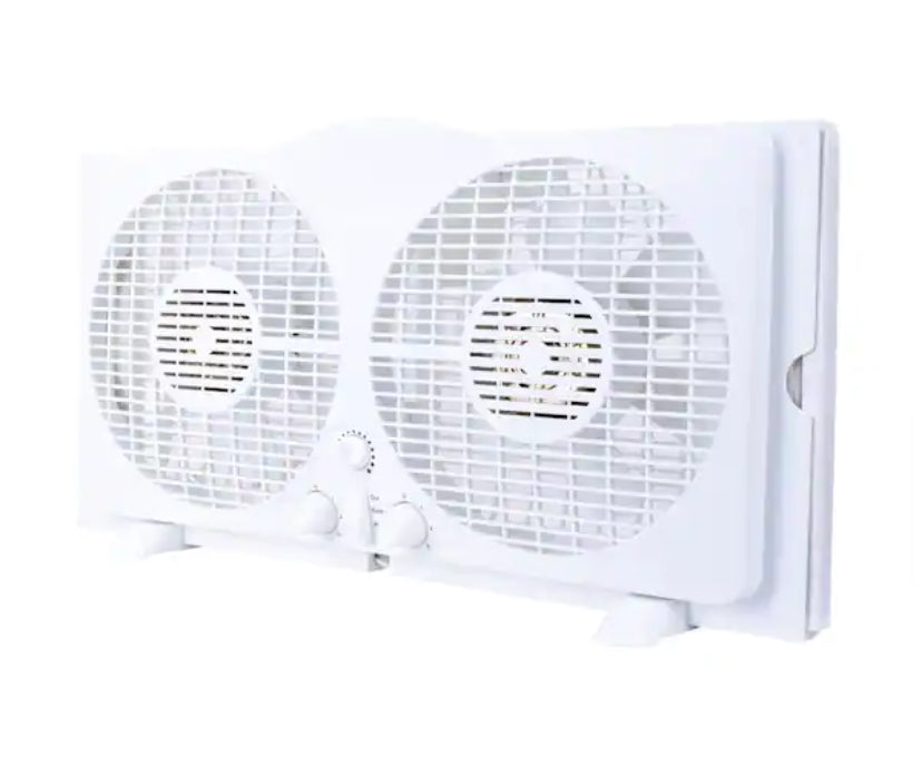 9 in. Twin Window Fan