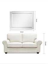 Medium Rectangle Clear Beveled Glass Contemporary Mirror (40 in. H x 30 in. W)