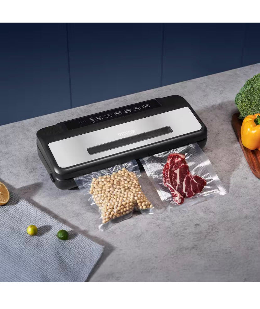Vacuum Sealer Machine, Black Powerful Compact Food Sealer, 7-in-1 Multi-Functional Automatic Air Sealing Vacuum Sealer