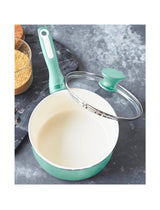 Rio 2-qt. Ceramic Nonstick Saucepan with Lid in Turquoise