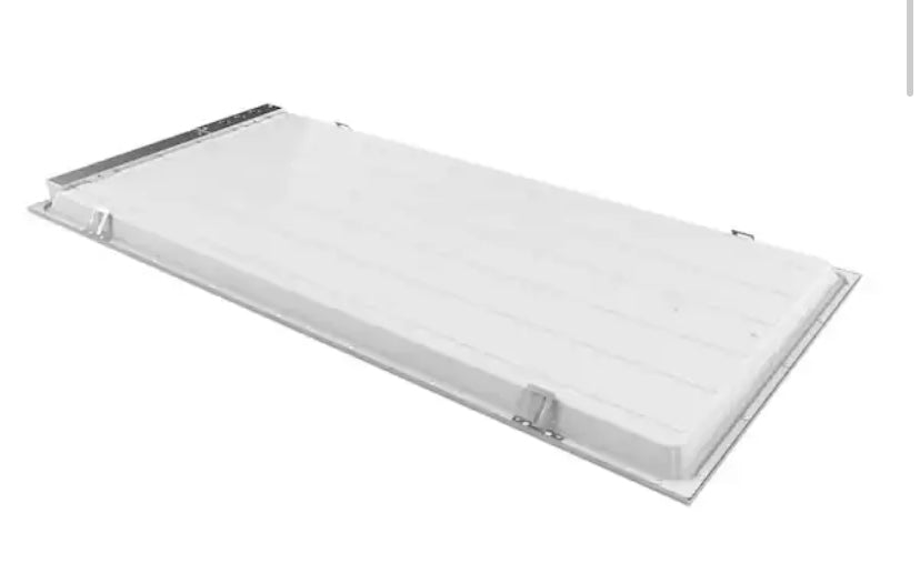 2 ft. x 4 ft. White Integrated LED Flat Panel Troffer Light Fixture at 5000 Lumens, 4000K Bright White