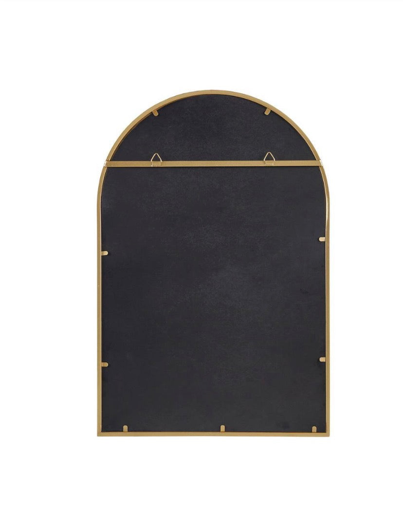 Regina 24 in. W x 35.5 in. H Gold Wall Mirror
