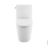 St. Tropez 1-Piece 1.28 GPF Single Flush Elongated Toilet in White Seat Included