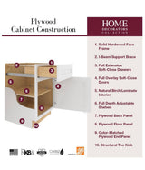 18 in. W x 21 in. D x 34.5 in. H Ready to Assemble Plywood Shaker Drawer Base Kitchen Cabinet in Dove Gray