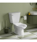 Baby Toilet 10 in. Rough-in 2-Piece 1.26 GPF Single Flush Round Toilet in White (Seat Includes)