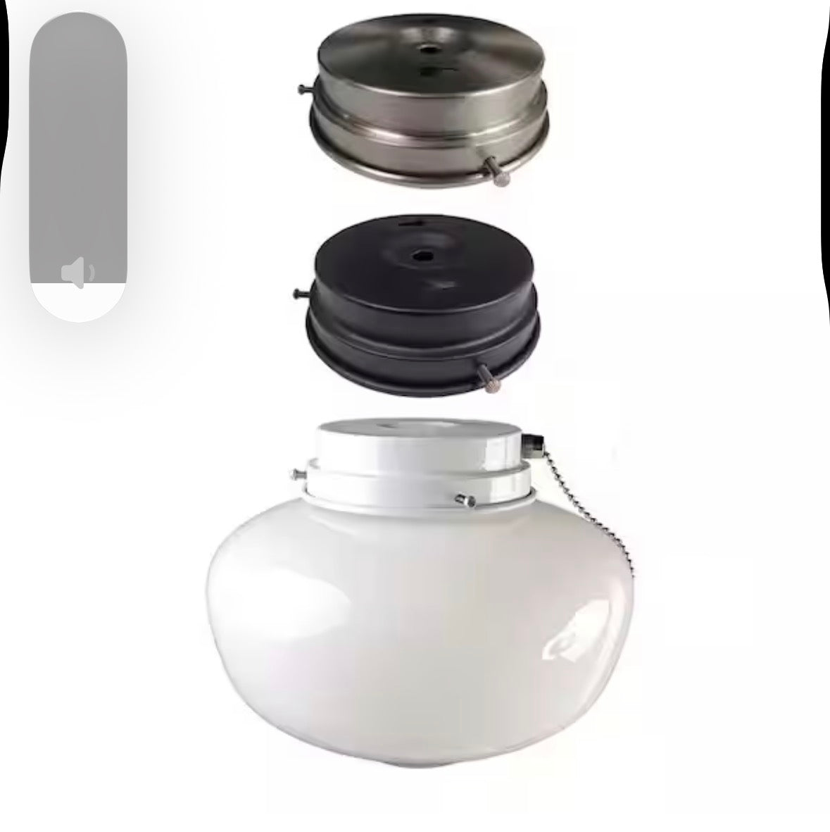 1-Light Multi-Finish Ceiling Fan Globe LED Light Kit