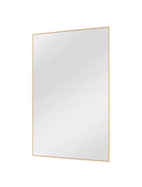 59 in. x 35 in. Modern Rectangle Framed Gold Floor Leaning Mirror