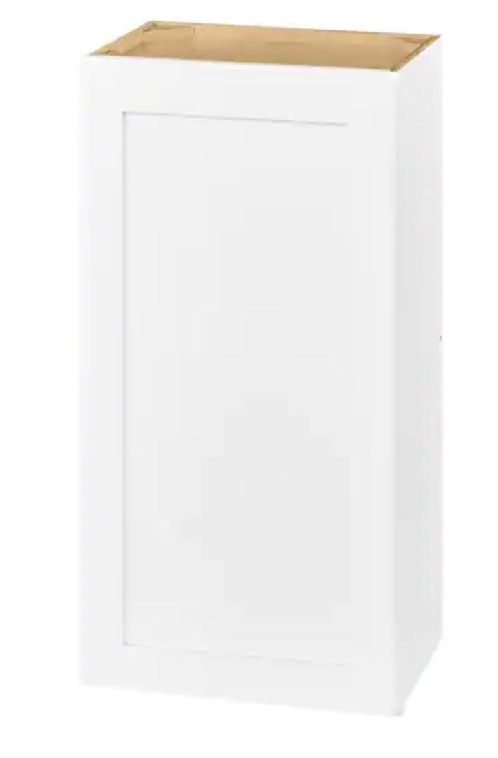 Avondale 18 in. W x 12 in. D x 36 in. H Ready to Assemble Plywood Shaker Wall Kitchen Cabinet in Alpine White