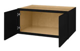 Avondale 36 in. W x 24 in. D x 18 in. H Ready to Assemble Plywood Shaker Wall Bridge Kitchen Cabinet in Raven Black