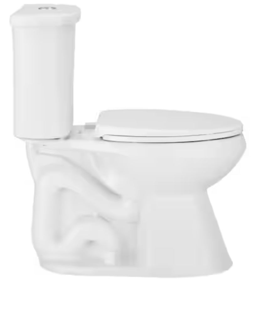 Power Flush 12 in. Rough in 2-Piece 0.95 GPF/1.28 GPF Dual Flush Elongated Toilet in White with Slow-Close Seat Included