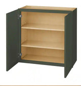 Avondale 36 in. W x 12 in. D x 30 in. H Ready to Assemble Plywood Shaker Wall Kitchen Cabinet in Fern Green