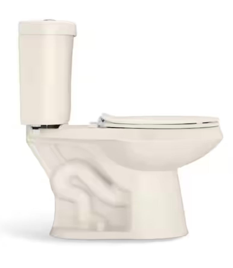 2-piece 1.1 GPF/1.6 GPF High Efficiency Dual Flush Elongated Toilet in Bone