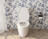 Luxury Slim Attachable Bidet System Bidet Attachment with Hot Water, Dual Retractable Nozzles, Knob Control in White