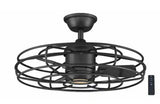 Heritage Point 25 in. Integrated LED Indoor/Covered Outdoor Matte Black Ceiling Fan with Light and Remote Control